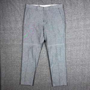 J. Crew Bedford Pants Mens 35x34(36x32) Slim Blue Chambray Chino Preppy